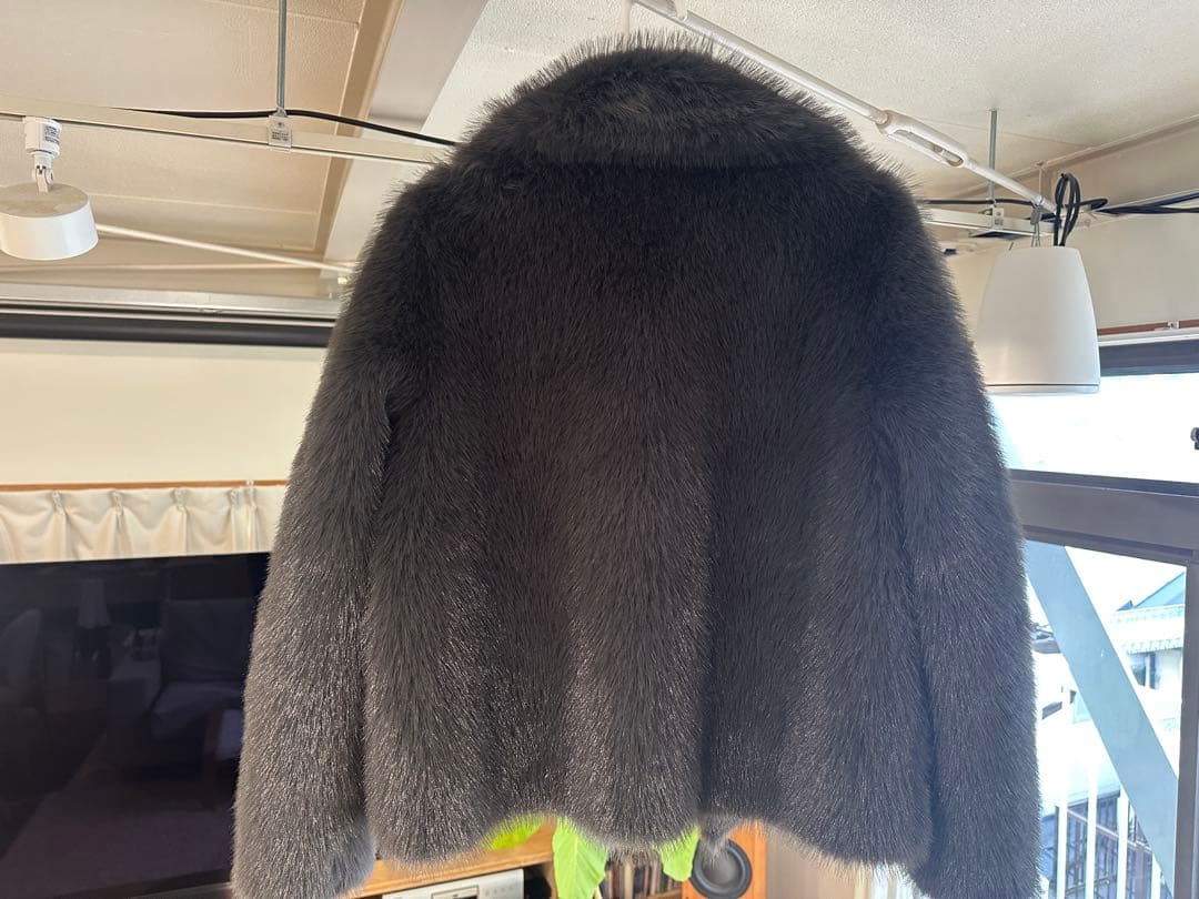 ZARA リバーシブルショートフェイクファーコート黒 Sサイズ