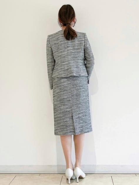 新品オペークドットクリップ ジャケット＆スカート セットアップ スーツ上下38M