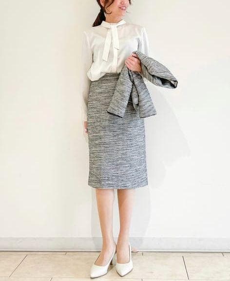 新品オペークドットクリップ ジャケット＆スカート セットアップ スーツ上下38M