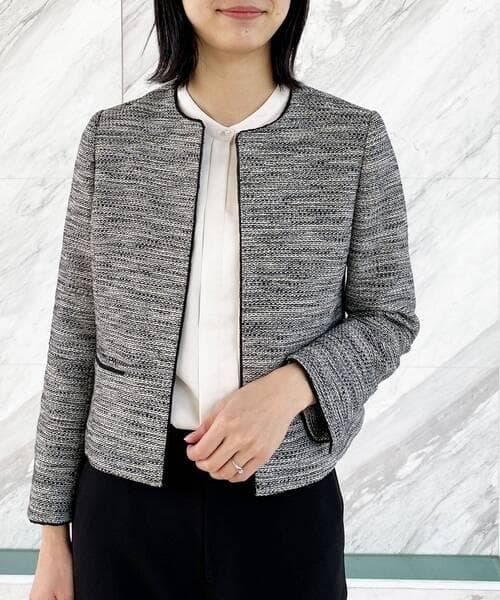 新品オペークドットクリップ ジャケット＆スカート セットアップ スーツ上下38M