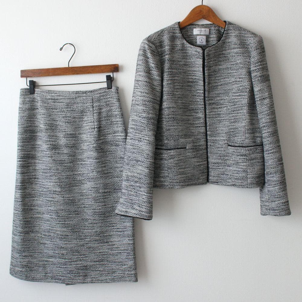 新品オペークドットクリップ ジャケット＆スカート セットアップ スーツ上下38M