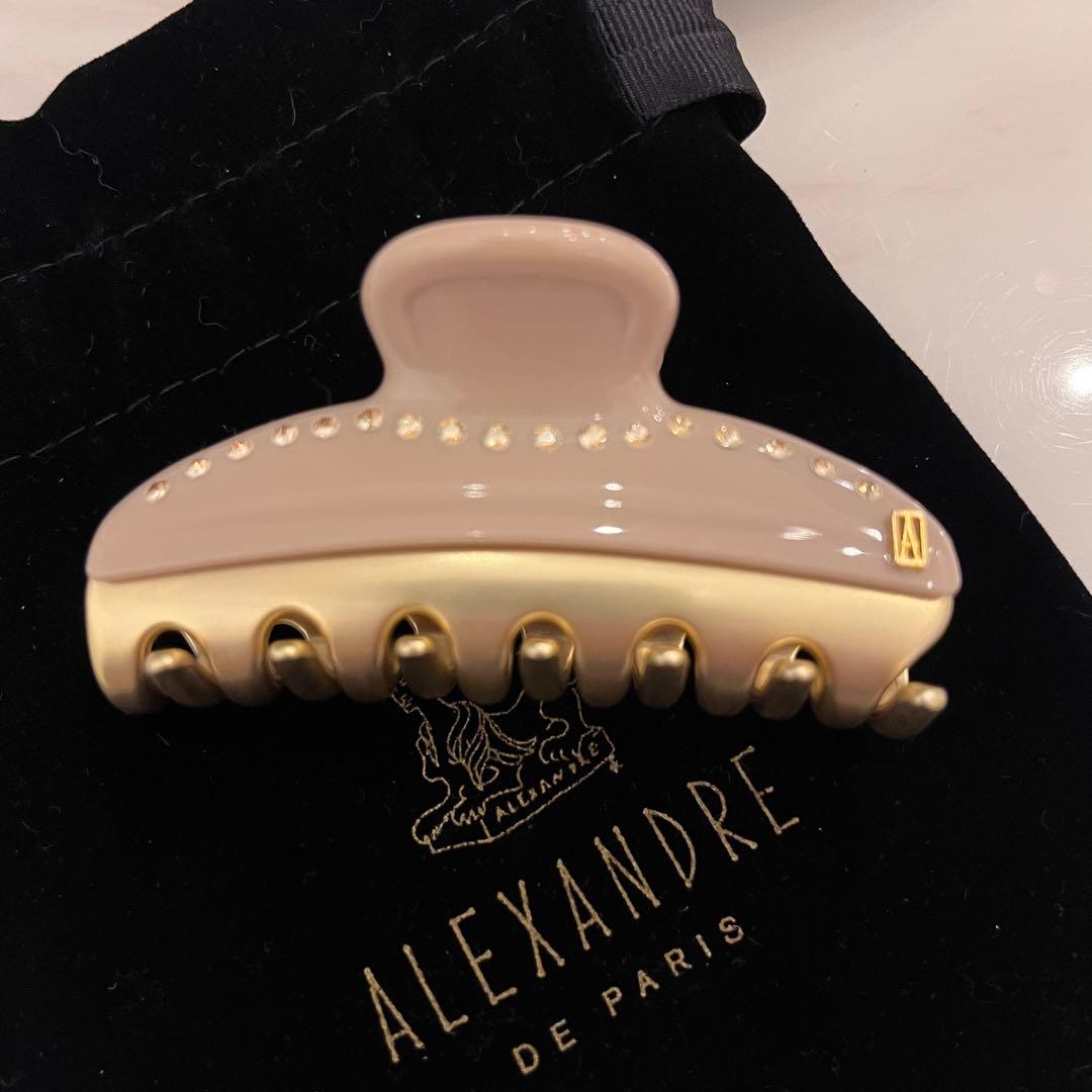 美品 ALEXANDRE DE PARIS ヴァンドーム クリップ M ベージュ