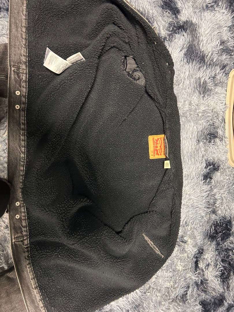 Levi’s リーバイス ブラック デニムジャケット ボア付き Gジャン 黒