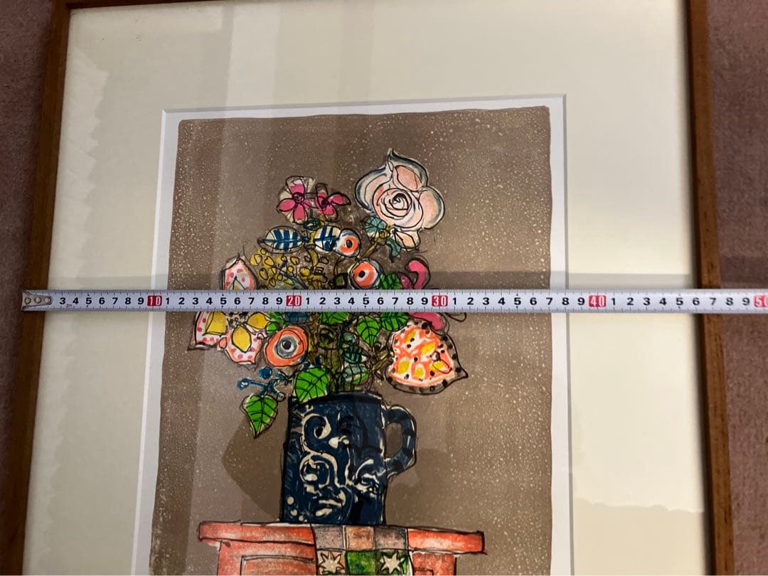 ポール アイズピリaizpiri花瓶付きのカラフルな花束 リトグラフ55/275