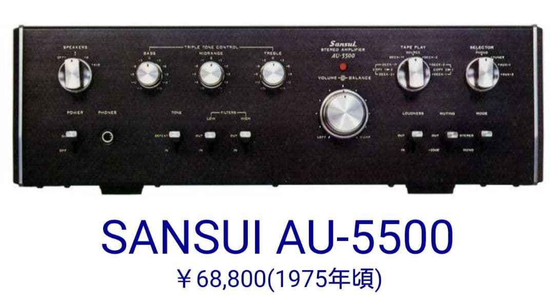 ヴィンテージ Sansui AU5500. プリメインアンプ