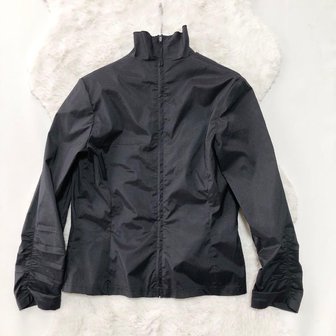 タダシショージ*フリルブラウス　長袖　スタンドカラー　ブラック　6