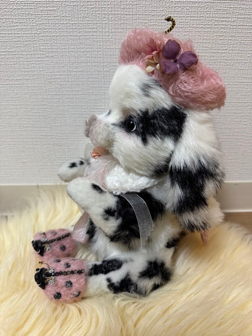 海外作家様作　アートドール　てんとう虫コスチュームのうさぎ