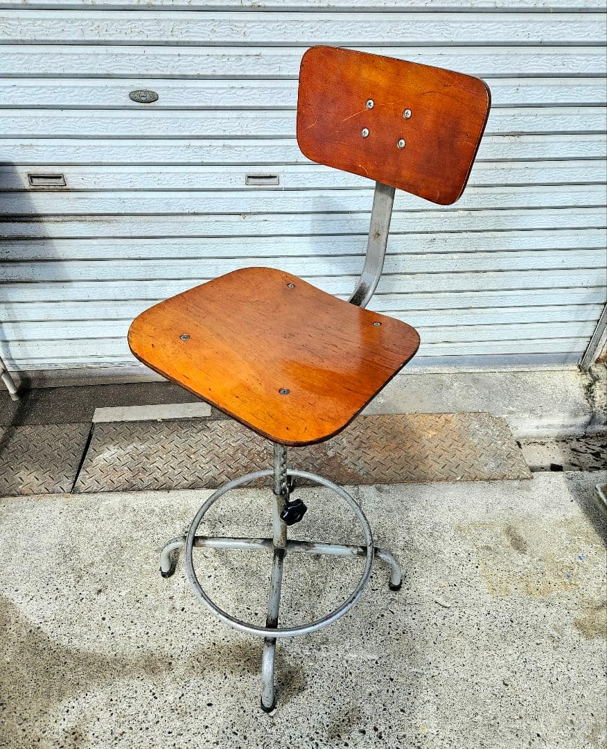 ジャパンヴィンテージ 製図用椅子 スツール 回転椅子 チェア インダストリアル
