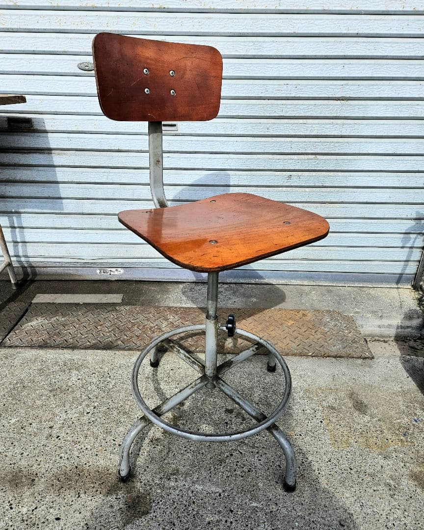 ジャパンヴィンテージ 製図用椅子 スツール 回転椅子 チェア インダストリアル