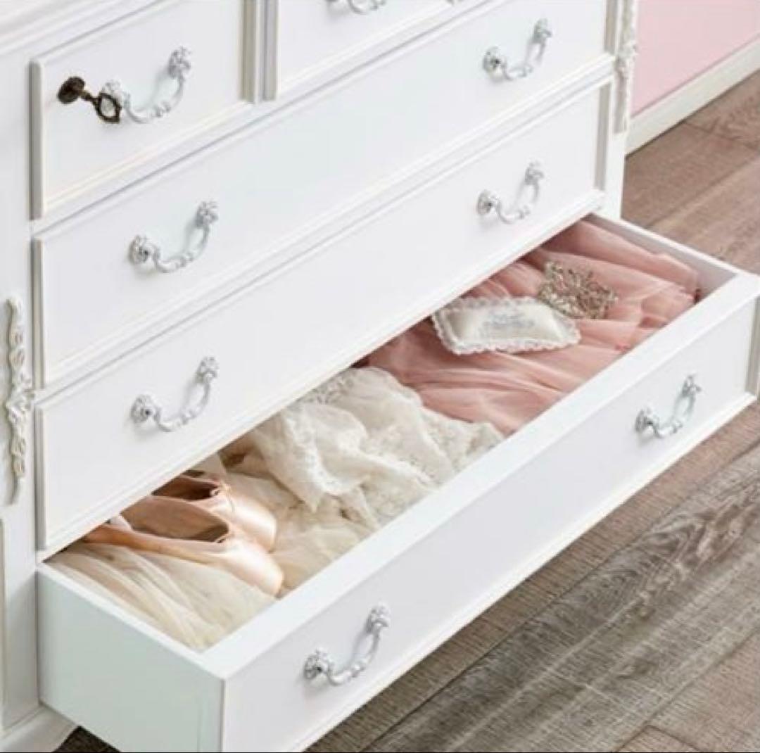 白家具★チェスト★姫系アンティーク風★ロマプリ