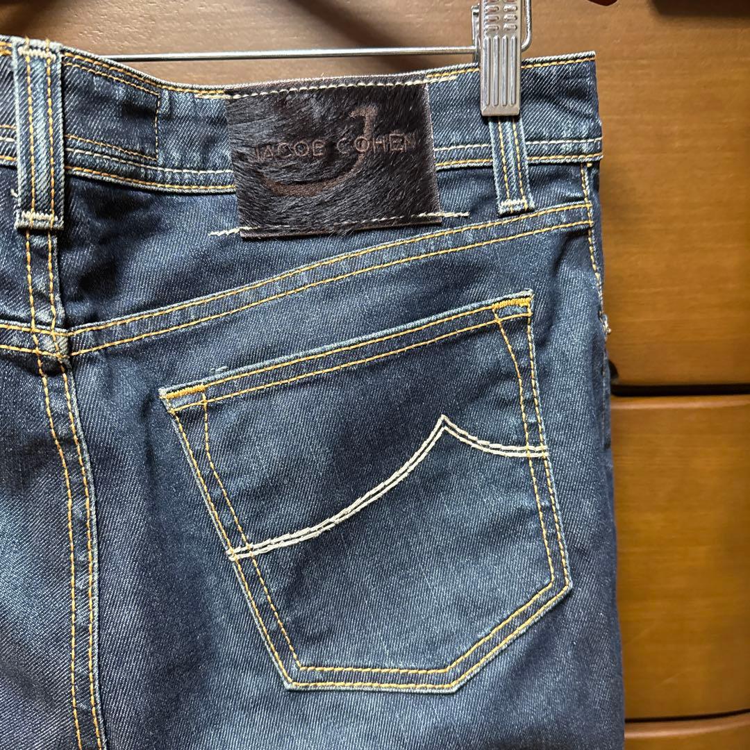 JACOB COHEN デニムジーンズ ボタンフライ 34 PW620注意書き