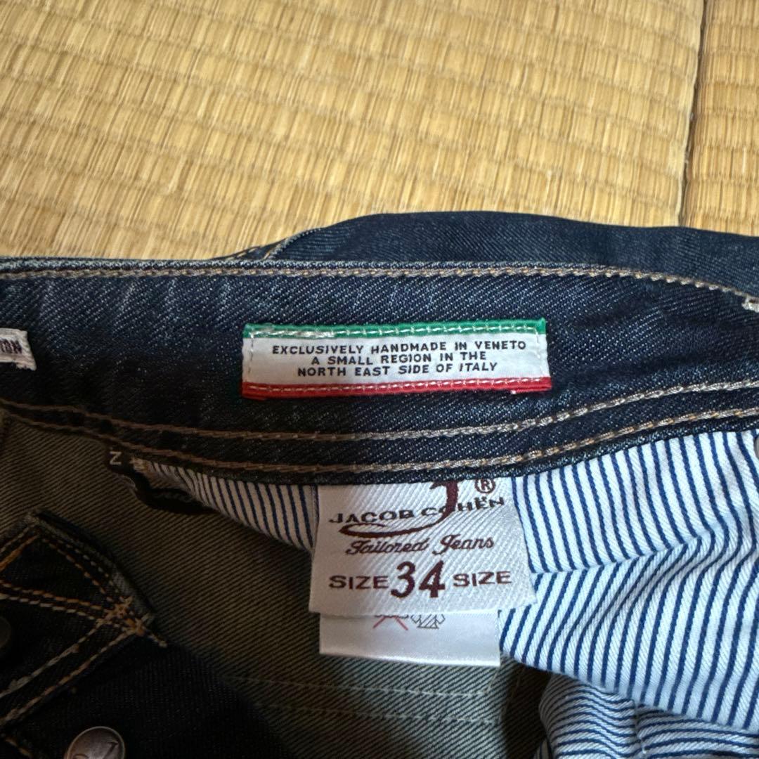 JACOB COHEN デニムジーンズ ボタンフライ 34 PW620注意書き