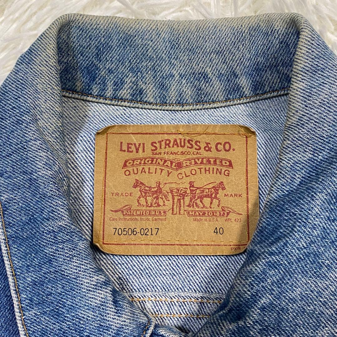 【USA製】90's リーバイス　Gジャン　デニムジャケット70506-0217