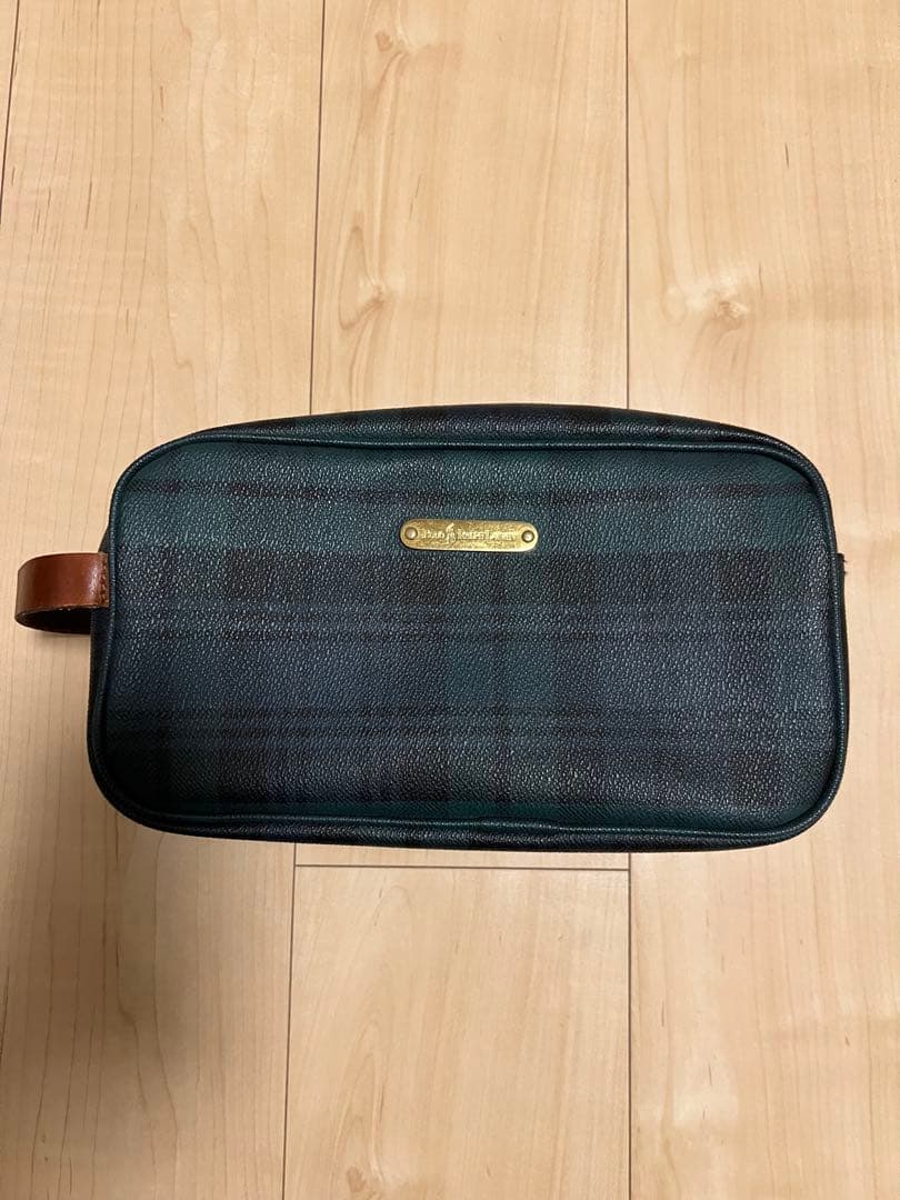 Ralph Lauren チェック柄 ミニボストンバッグ ポーチセット