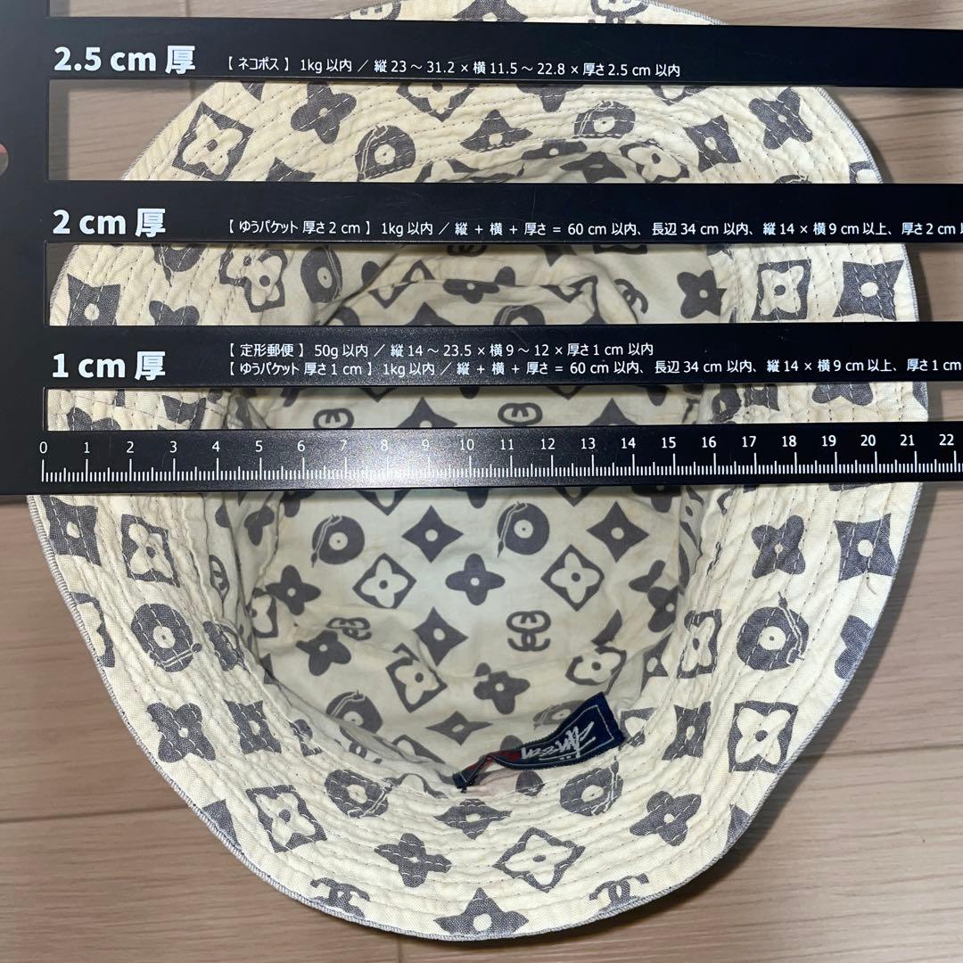 oldstussy バケットハット モノグラム柄 リバーシブル