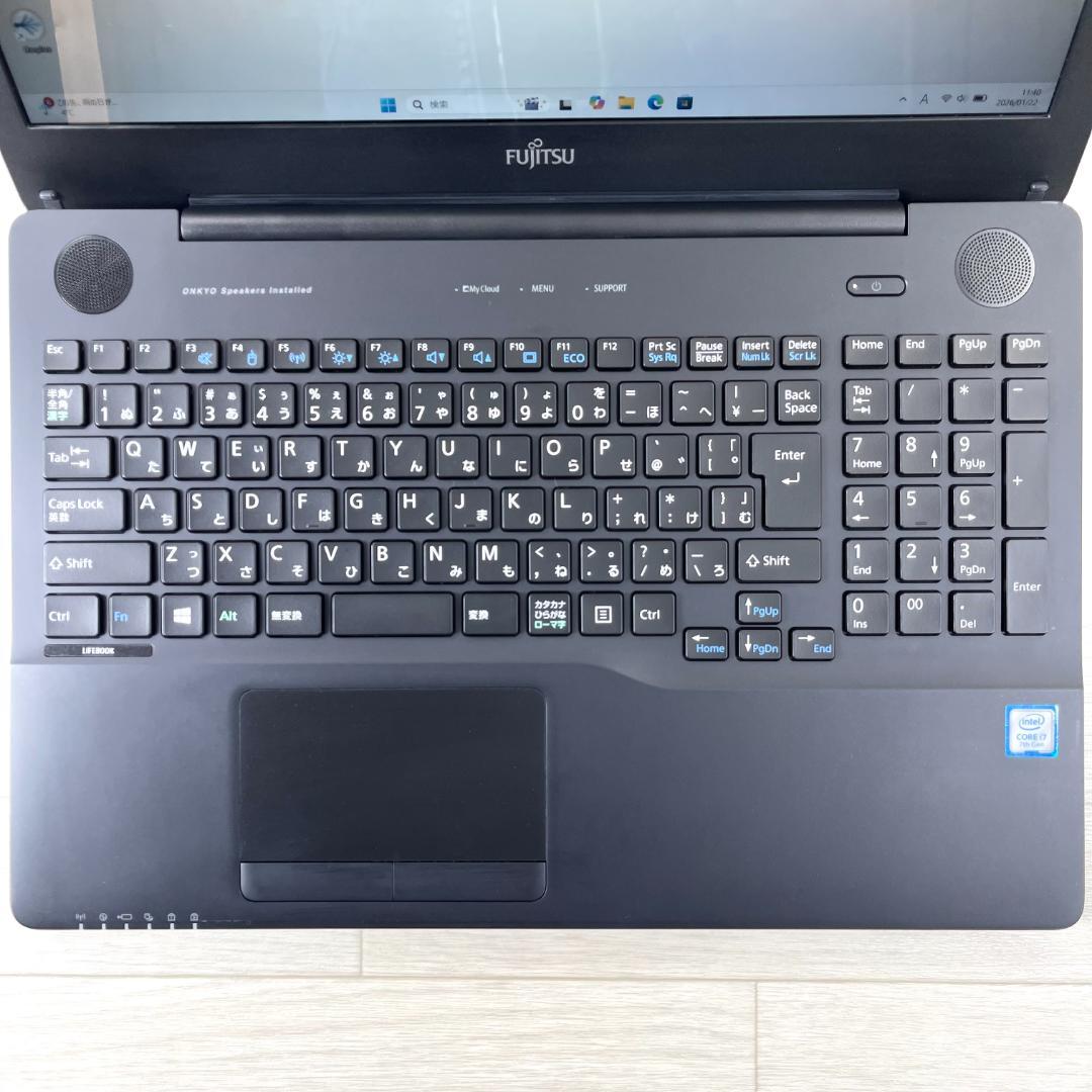 富士通 i7 高速SSD500GB メモリ16GB オフィス付 ノートパソコン
