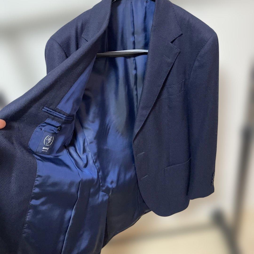 BEAMS F ネイビージャケット パッチポケット サイズ46 美品