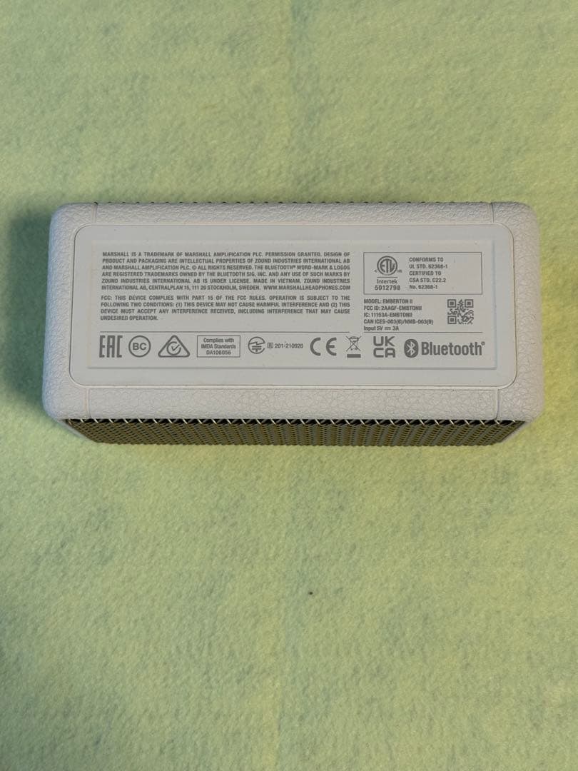 Marshall EMBERTON Ⅱ ワイヤレススピーカー ホワイト