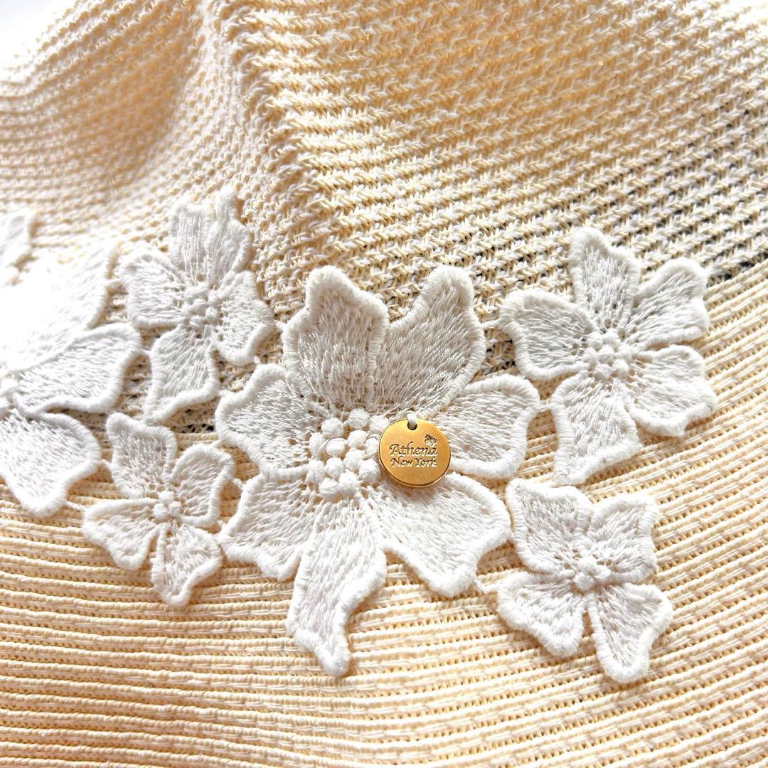 希少！未使用品　Athena New York ハット　フラワー　レース