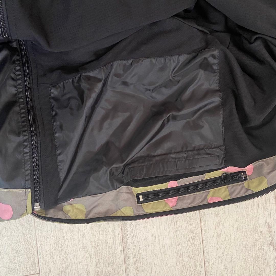 美品☆スノーボードウェアセット／カモフラージュピンク／スタッズ・レース・ファー付