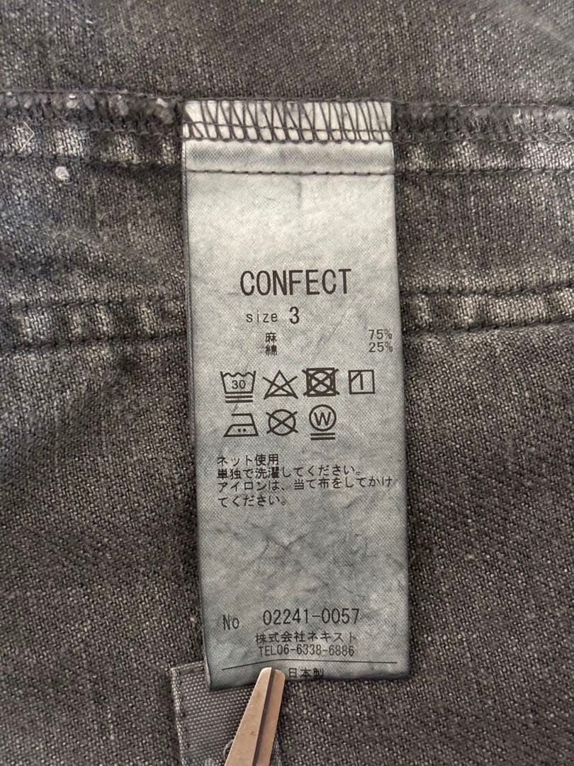 CONFECT 24SS リネンコットン ピグメントダイスタンドジャケット