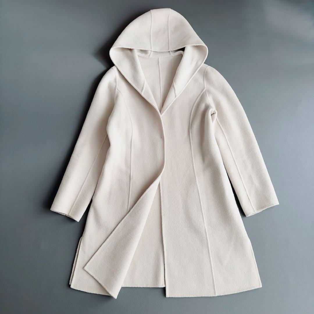 銀座マギー　platine　ウールフーデットコート　ダブルフェイス　リバー