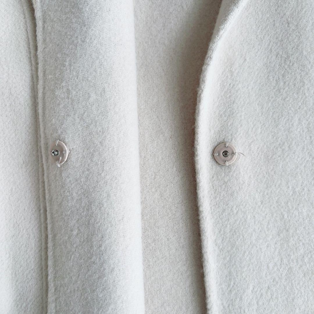 銀座マギー　platine　ウールフーデットコート　ダブルフェイス　リバー