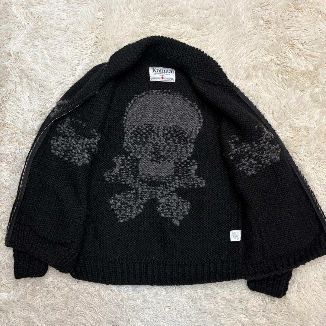 希少　Kanata　カナダ製　ハンドニット スカル 別注モデル　カウチンセーター