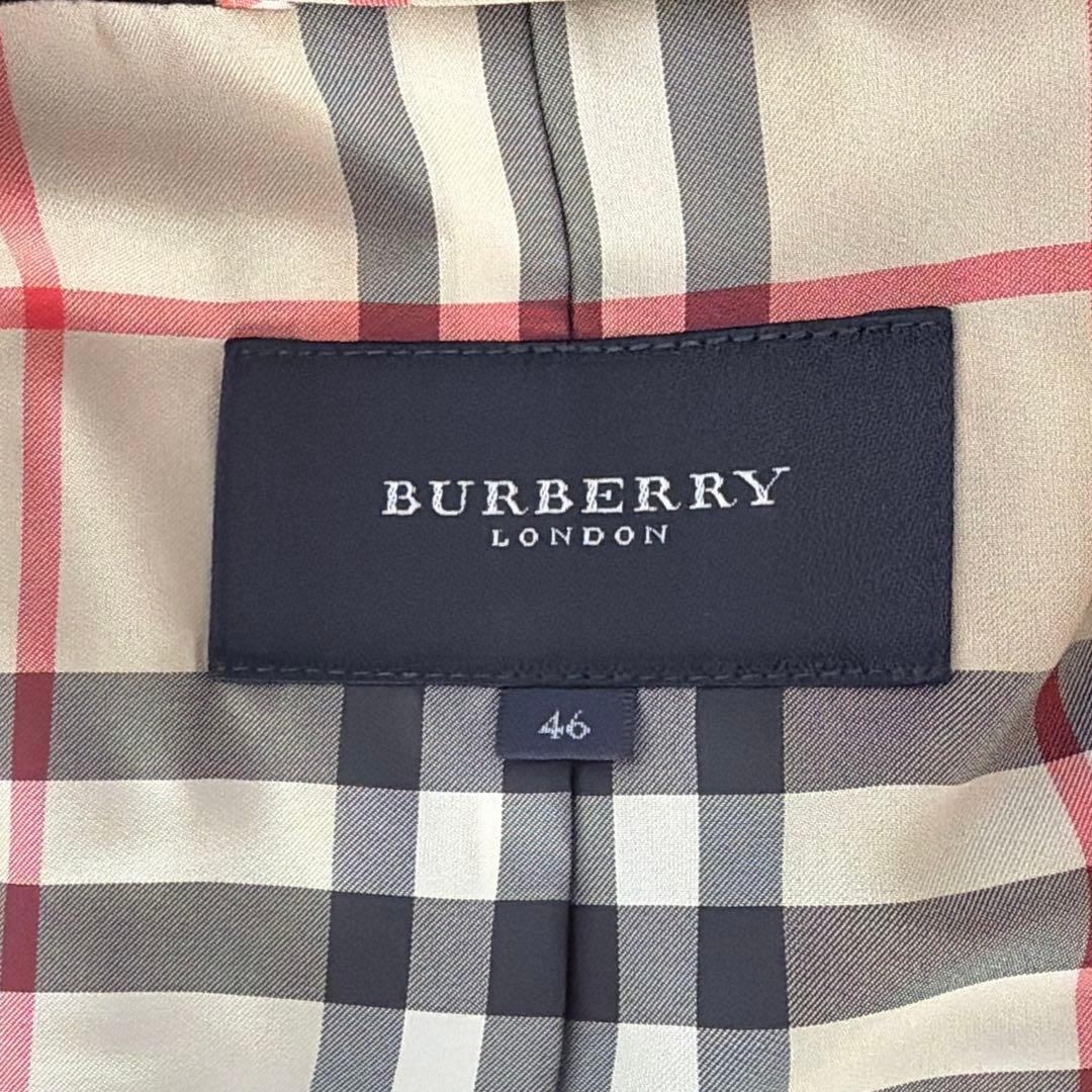 【超美品】バーバリーロンドン テーラードジャケット ノバチェック 46