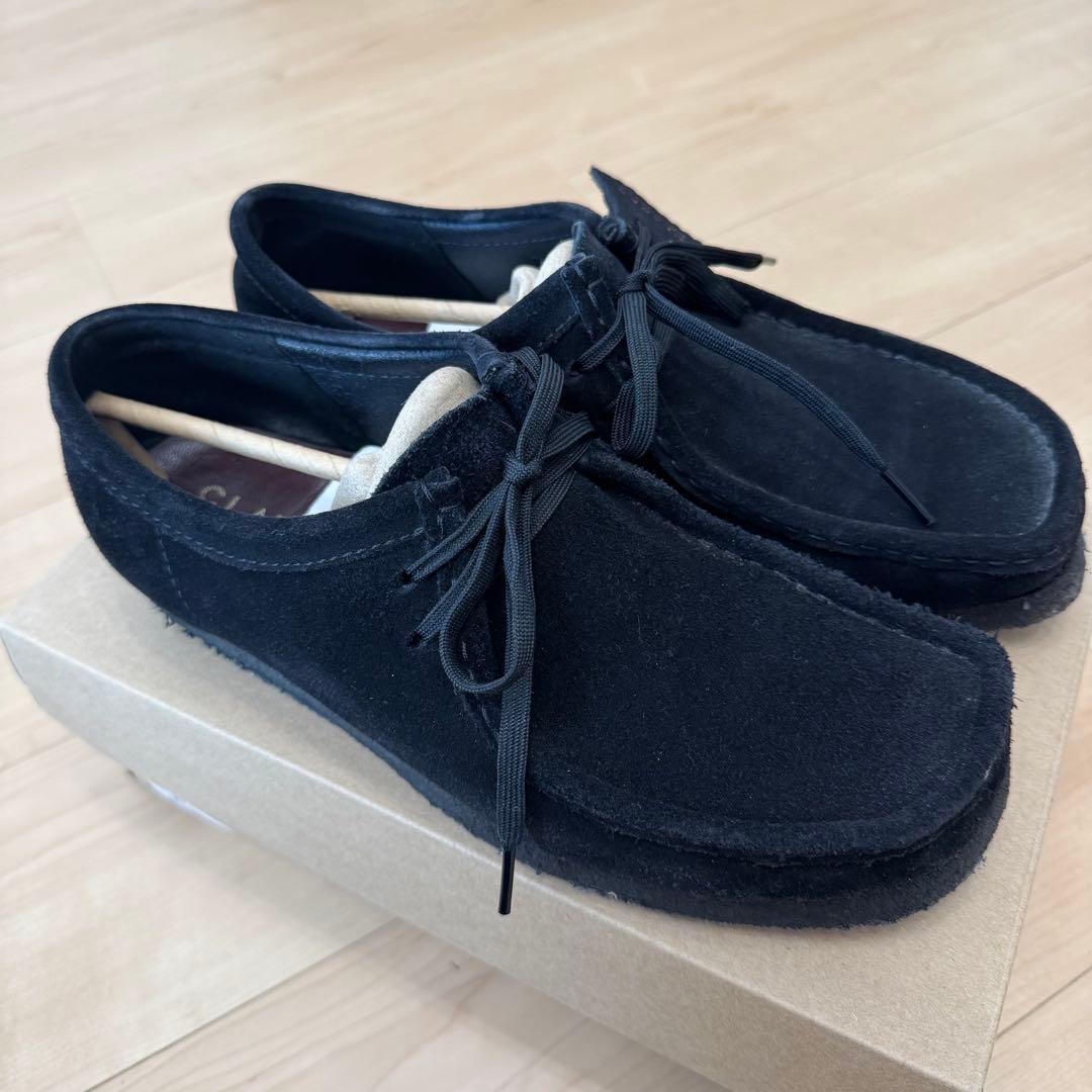 ぺ*ん様 クラークス Wallabee ワラビー（ブラックスエード）26.5