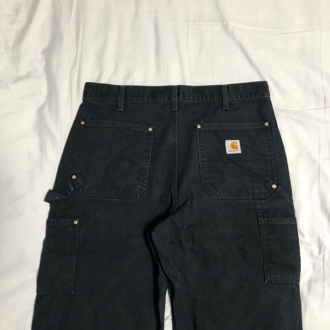 雰囲気○ 34x32 carhartt ダブルニーペインターパンツ ブラック