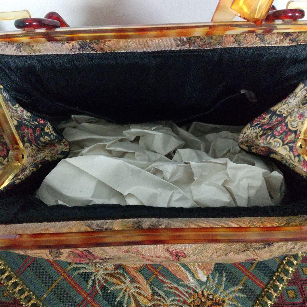 フランス製 プチポワン ゴブラン ハンドバッグ