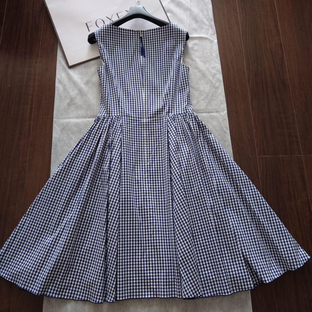お値下げ☆着用1回美品☆FOXEY 大人可愛いギンガムチェック ワンピース♡