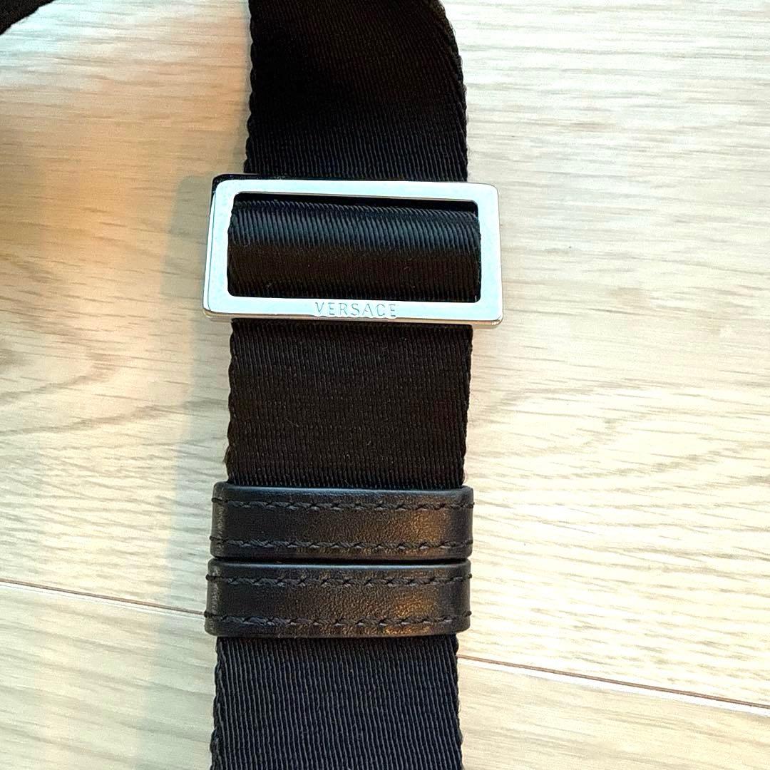 Versace ショルダーバッグ　ナイロン　ブラック