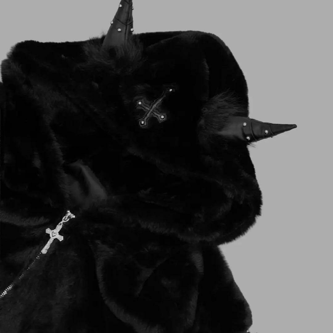 【ほぼ新品】Dimmoire BABY DEVIL ファーパーカー【Black】