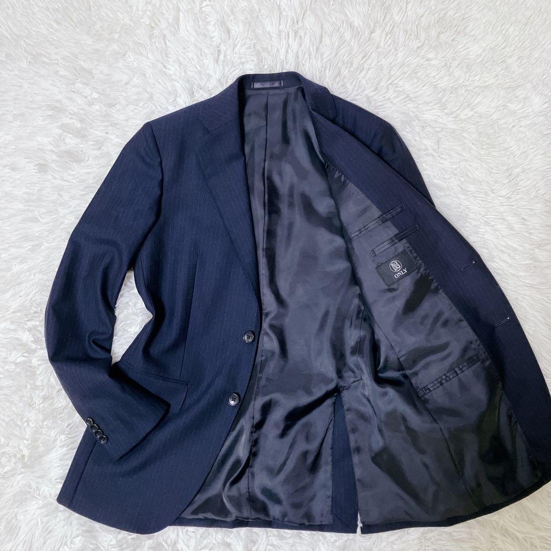 【美品】ONLY オンリー　3ピース　セットアップ　スーツ　ネイビー　ウール