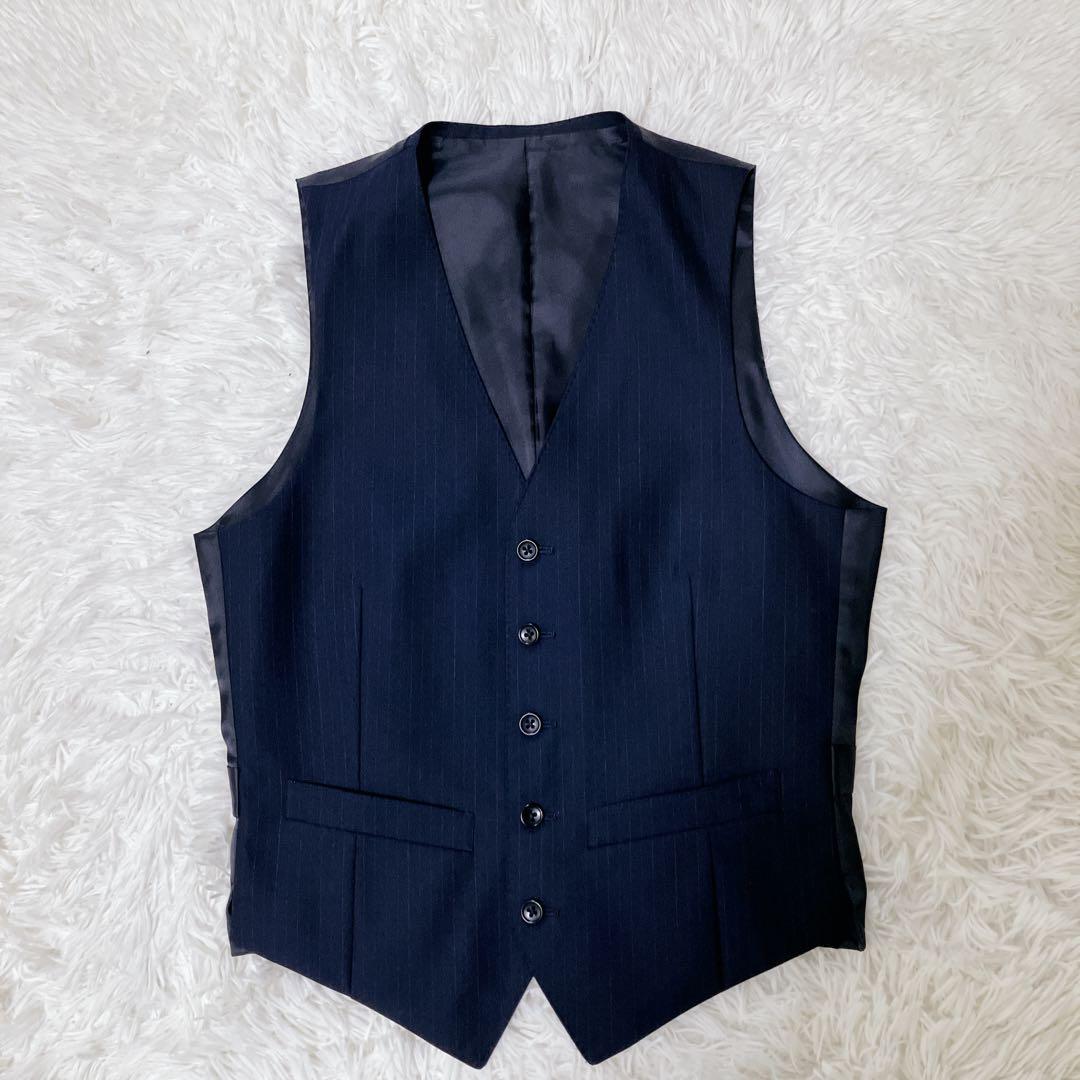 【美品】ONLY オンリー　3ピース　セットアップ　スーツ　ネイビー　ウール