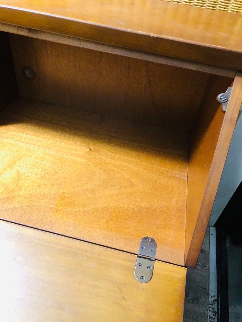 大雪木工　アンティーク　ライティングビューロー　木製　キャビネット　サイドボード