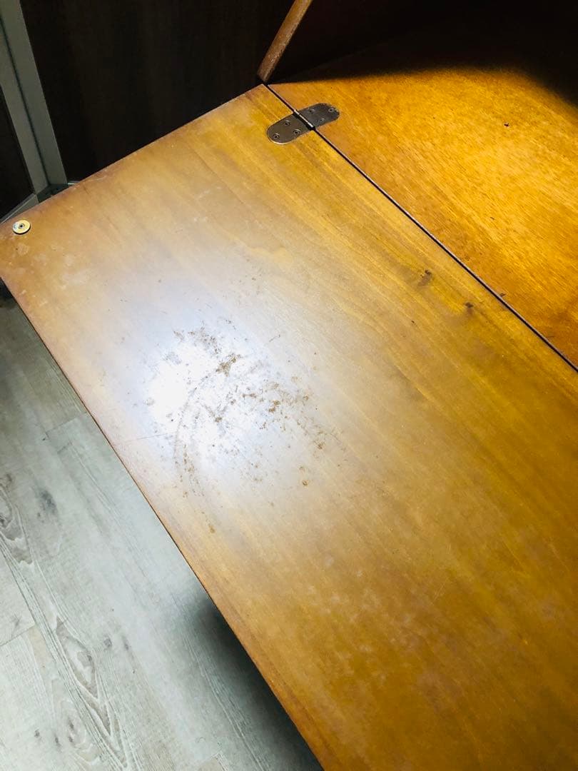 大雪木工　アンティーク　ライティングビューロー　木製　キャビネット　サイドボード