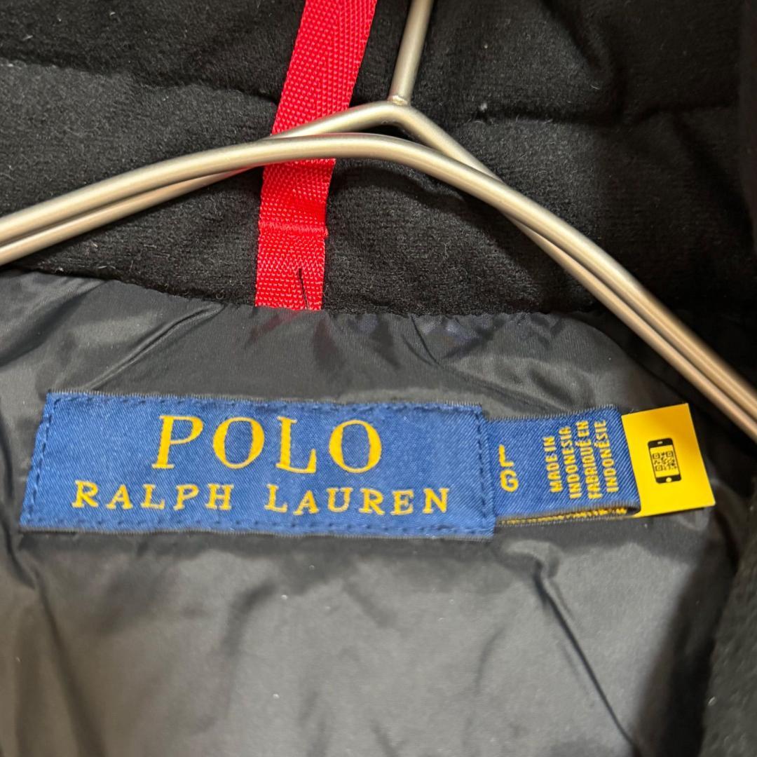 17093✨ポロラルフローレン L ビッグポニー ドローコード ダウンベスト 黒
