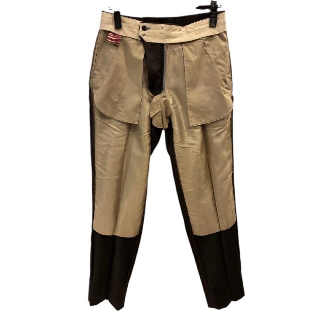 BERWICHベルウィッチ SAKE ワンプリーツ フランネル スラックス 44