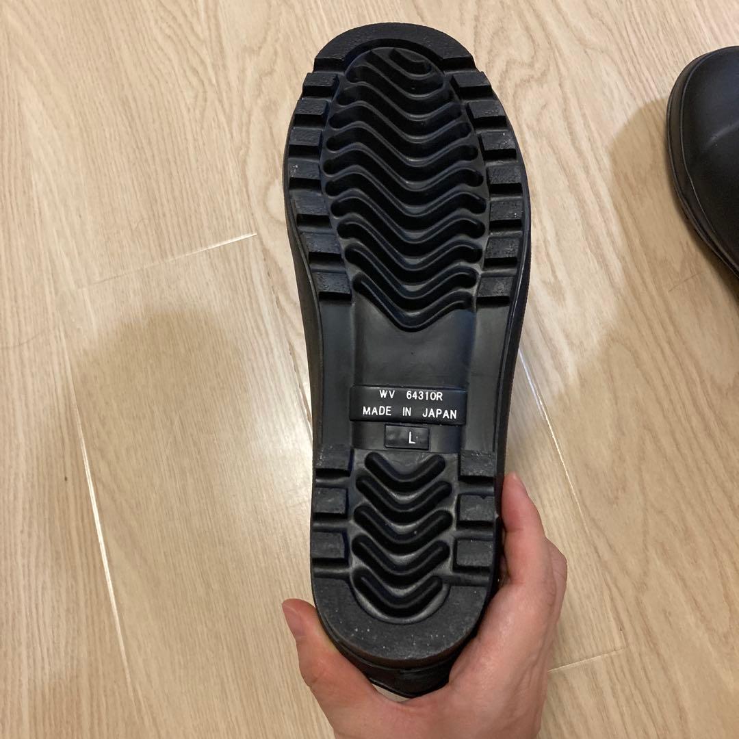 DIANA ブラック サイドゴア レインシューズ　L