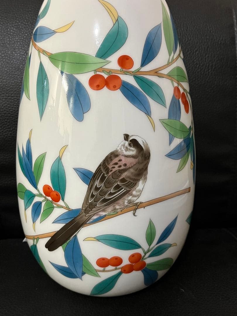 香蘭社 最高級 野鳥 花瓶