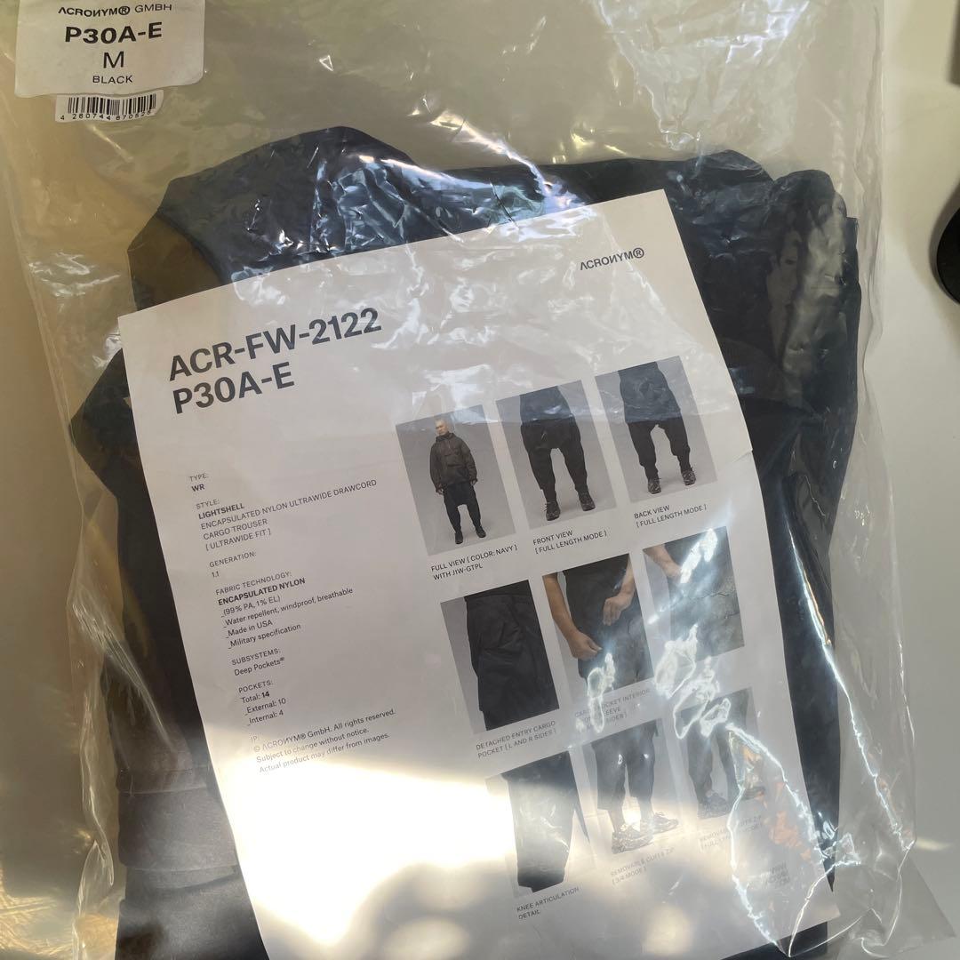 ACRONYM P30A-E ブラック Mサイズ サルエルパンツ