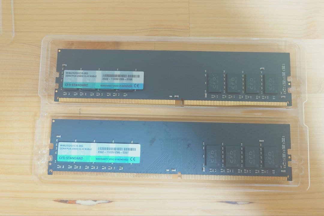 CFD DDR4 8GBx2枚(16GB)