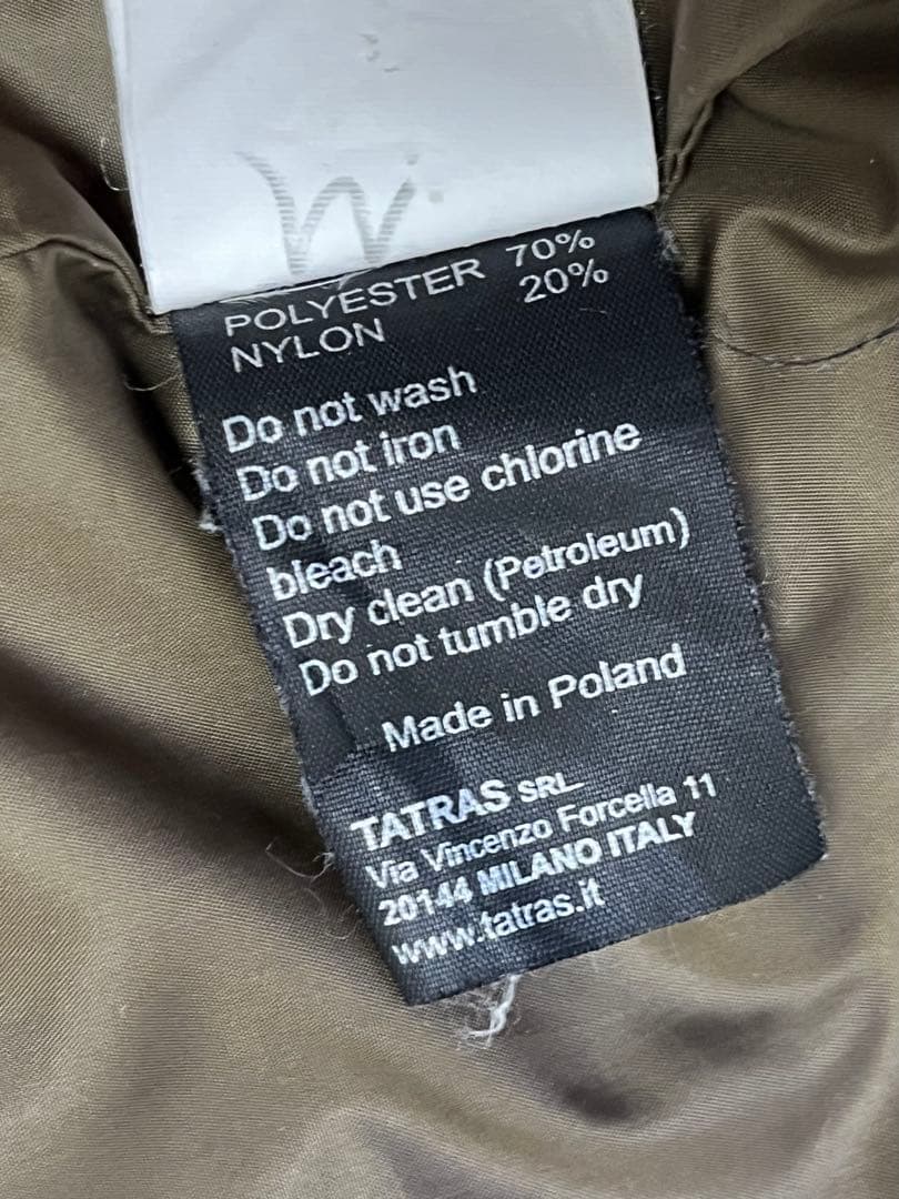 TATRAS オリーブ色 キルティングダウンジャケット