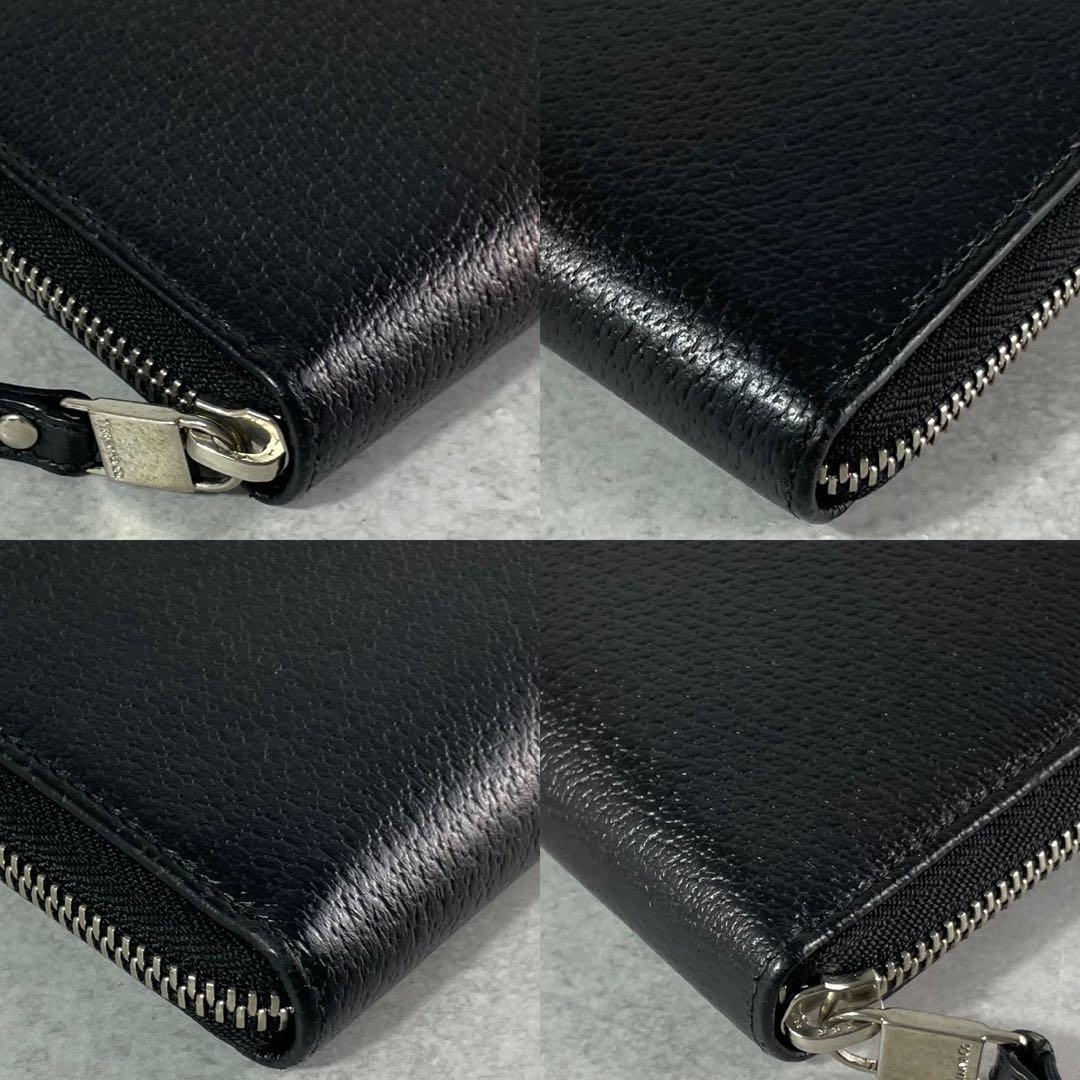 【美品】ティファニー 長財布 ロゴ 金具 オールレザー ティファニーブルー