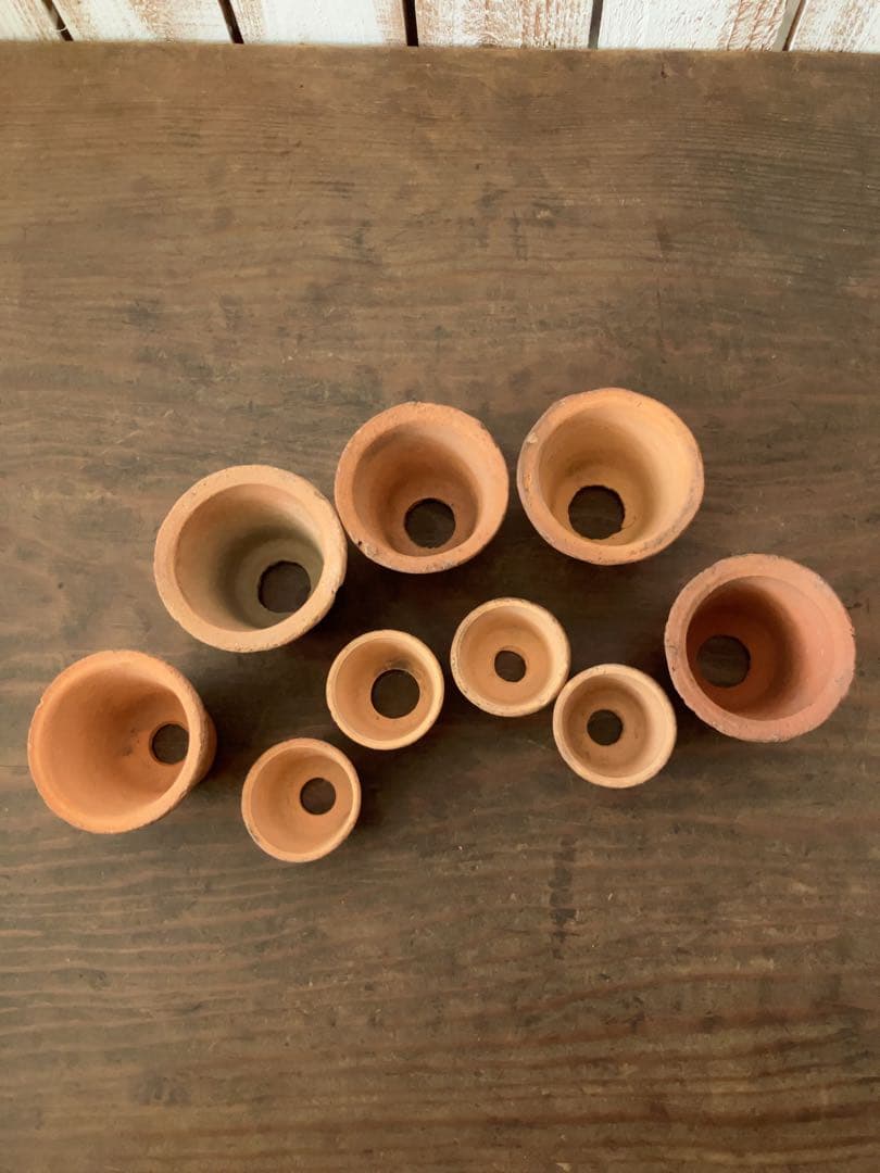 ヴィンテージ　た小さな可愛い　テラコッタポット 植木鉢　14個セット