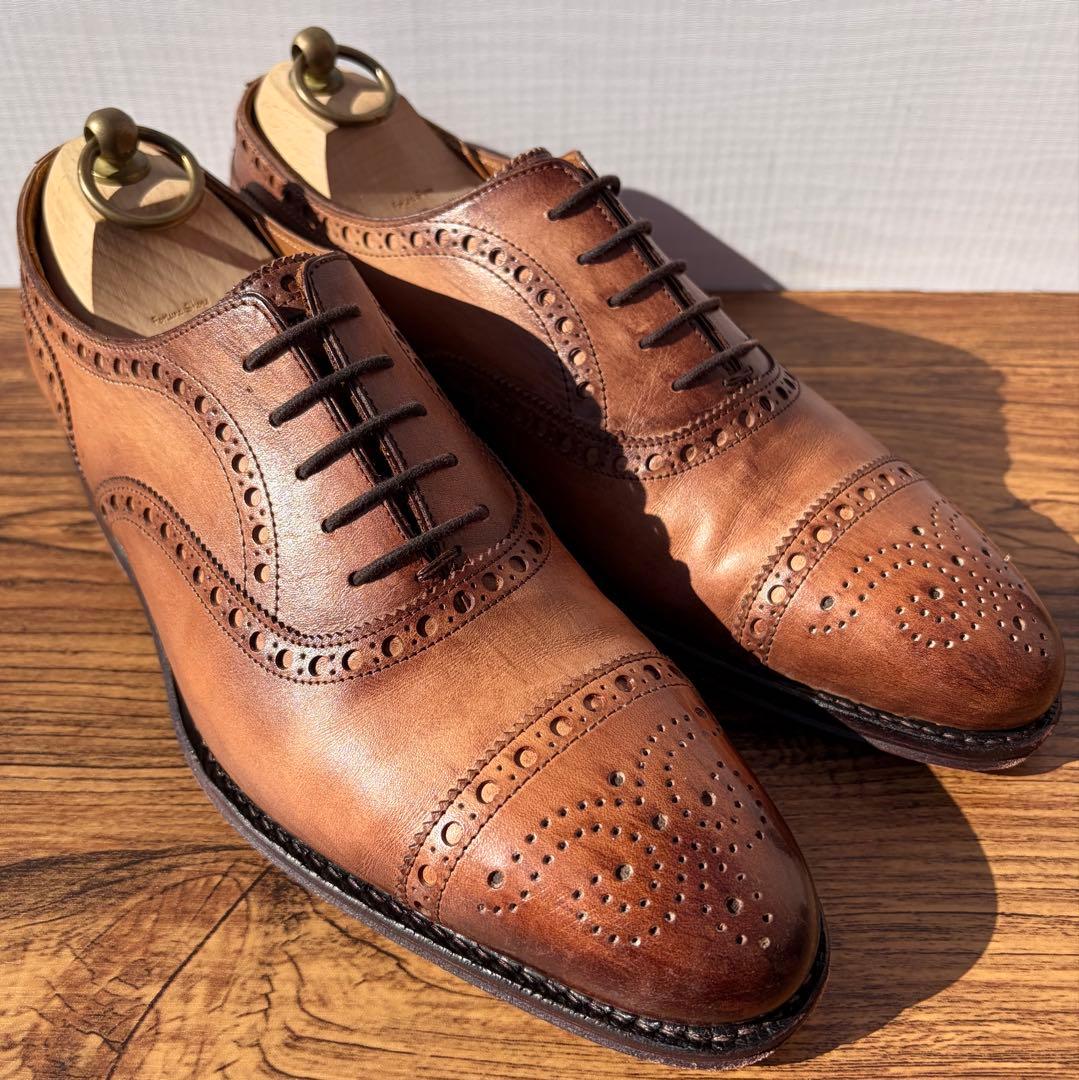 【美品】ジャランスリウァヤ ウィングチップ 26.5cm ブラウン 内羽根 革靴