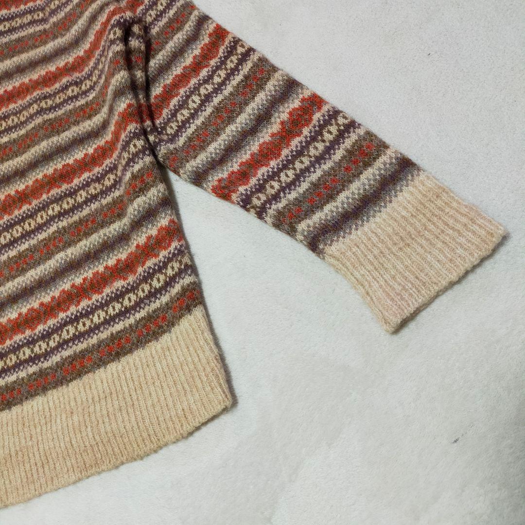 美品アイルランド製　INISMEAIN　カシミヤアルパカ　フェアアイル柄　ニット